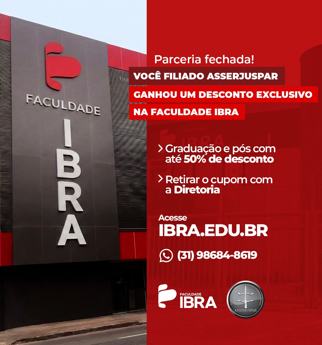 NOVO CONVÊNIO! Faculdade IBRA - Asserjuspar